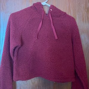 Cropped Sherpa Hoodie